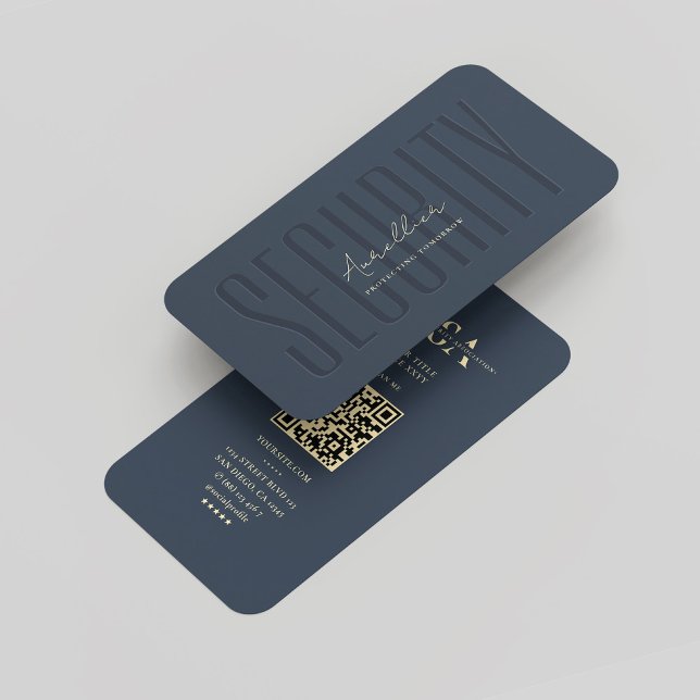 Moderner Monogram-Sicherheitsingenieur dunkelblau Visitenkarte (Modern Monogram Security Engineer Dark Blue Business Card
)