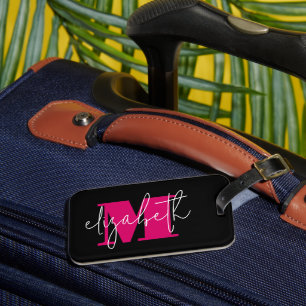 Moderner Monogramm-Individuelle Name Gepäckanhänger