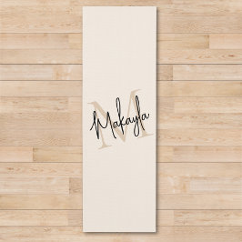 Moderner Monogramm-Name Yogamatte