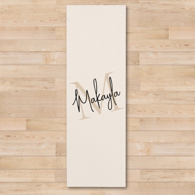 Moderner Monogramm-Name  Yogamatte (Von Creator hochgeladen)