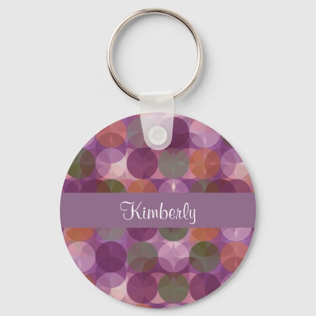 Moderner Monogramm-Stil Schlüsselanhänger (Vorderseite)