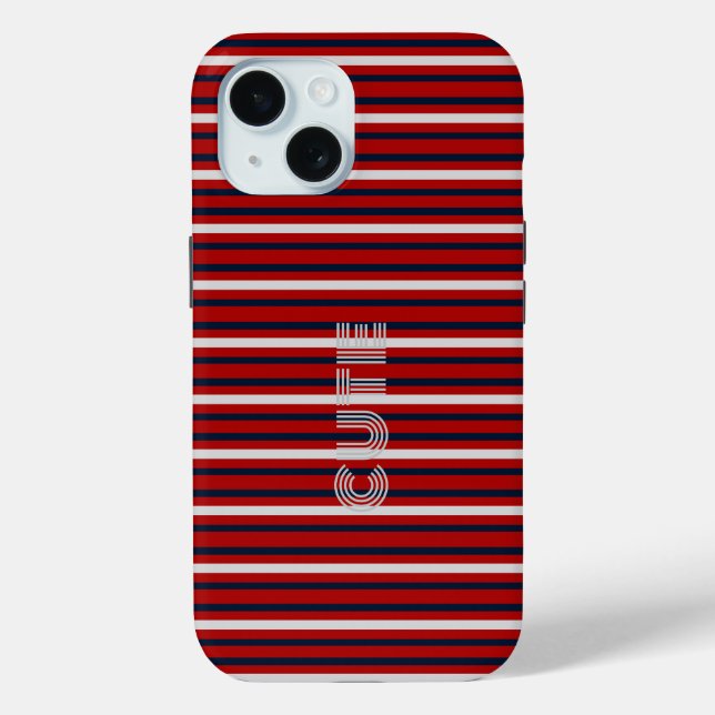 Moderner Monograviert Case-Mate iPhone Hülle (Rückseite)