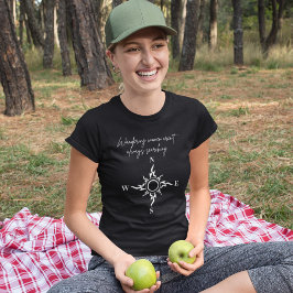 Moderner Motivierend Wanderfrauenkompass T-Shirt
