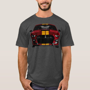 Moderner Muskel Mustang dunkelrot T-Shirt