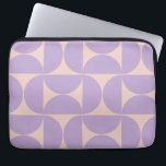 Moderner Musterlavender Mitte des Jahrhunderts Laptopschutzhülle<br><div class="desc">Retro Mitte Jahrhundert Modernes Muster - Abstrakte geometrische Formen - Minimalistisches Muster in Lavendel / lila / lila und beige.</div>