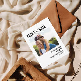 moderner, mutiger Typografie-Chic Save the Date Postkarte