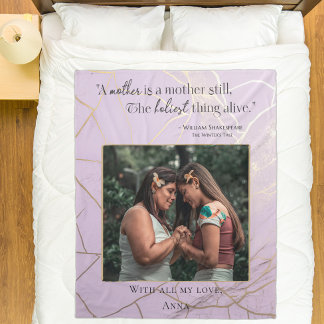 Moderner Muttertag Elegantes Pastel Kintsugi Zitat Fleecedecke