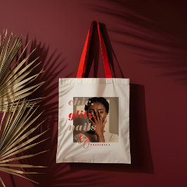 Moderner Nail Salon Business Foto Social & QR Code Tragetasche