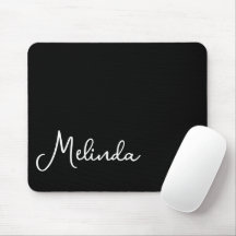 Moderner Name Chic Black & White