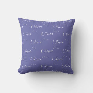 Moderner Name Cushion Lila Kissen
