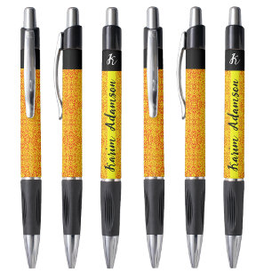 Moderner Name des Monogramms Gold, Luxus erschwing Kugelschreiber