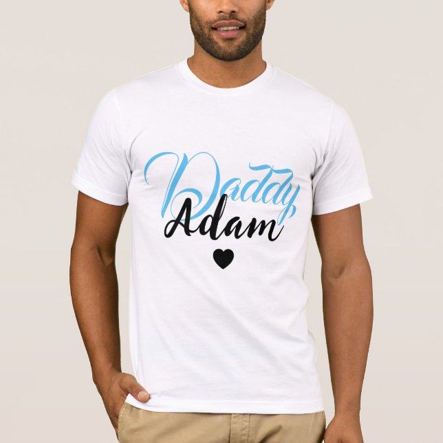 Moderner Name des Vaters - Personalisiert T-Shirt (Vorderseite)