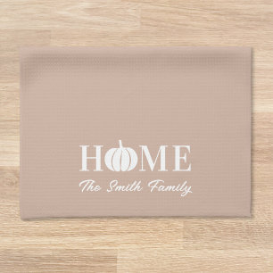 Moderner Name des White Pumpkin Erntedanks Geschirrtuch