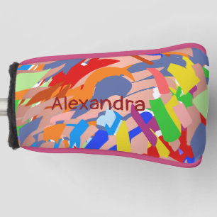 Moderner Name kundenspezifisch Abstrakt farbig Golf Headcover