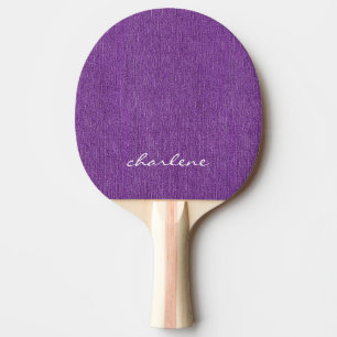 Moderner Name Lila Denim Print Tischtennis Schläger