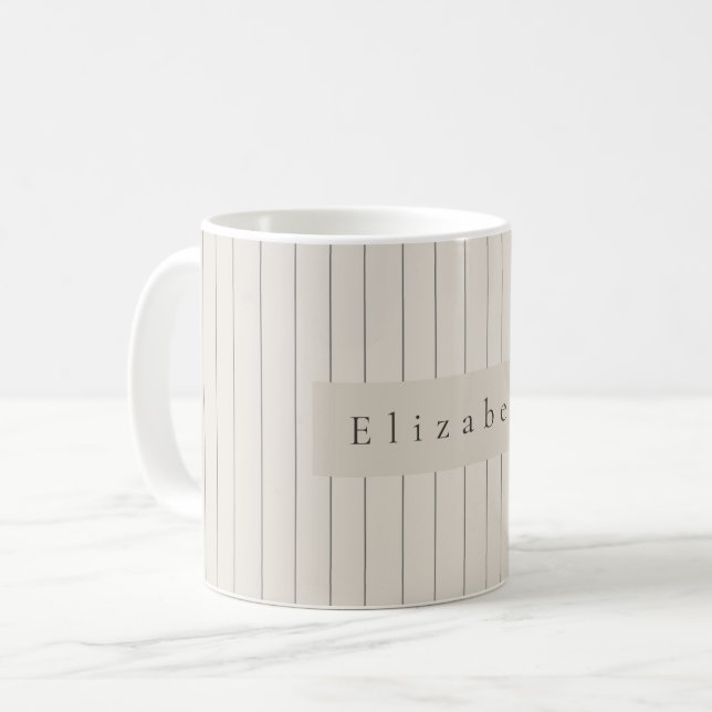 Moderner Name Mug Kaffeetasse (Vorderseite Links)