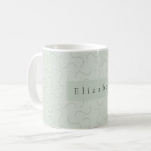 Moderner Name Mug Sage Grün