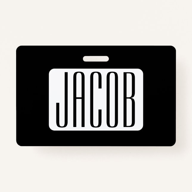 Moderner Name oder bearbeitbarer Markenname für Un Ausweis (Vorderseite)