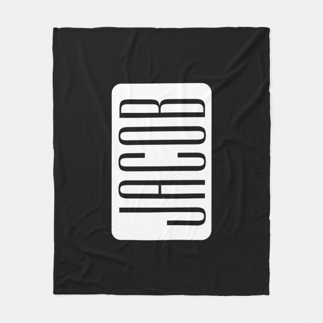 Moderner Name oder bearbeitbarer Markenname für Un Fleecedecke (Vorderseite)