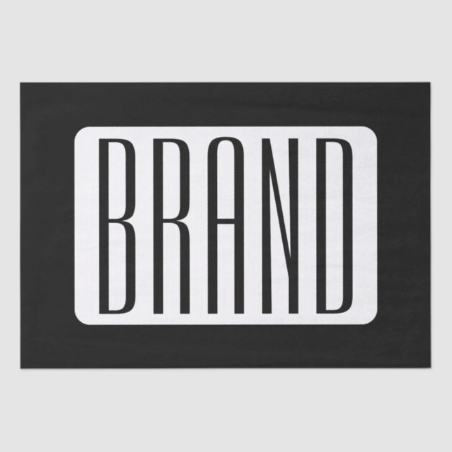 Moderner Name oder bearbeitbarer Markenname für Un Seidenpapier (Vorderseite)