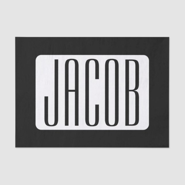 Moderner Name oder bearbeitbarer Markenname für Un Seidenpapier (Vorderseite)