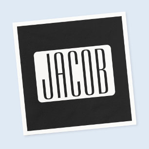 Moderner Name oder bearbeitbarer Markenname für Un Serviette