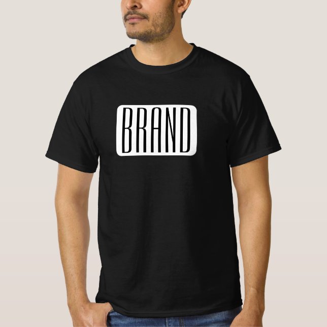 Moderner Name oder bearbeitbarer Markenname für Un T-Shirt (Vorderseite)