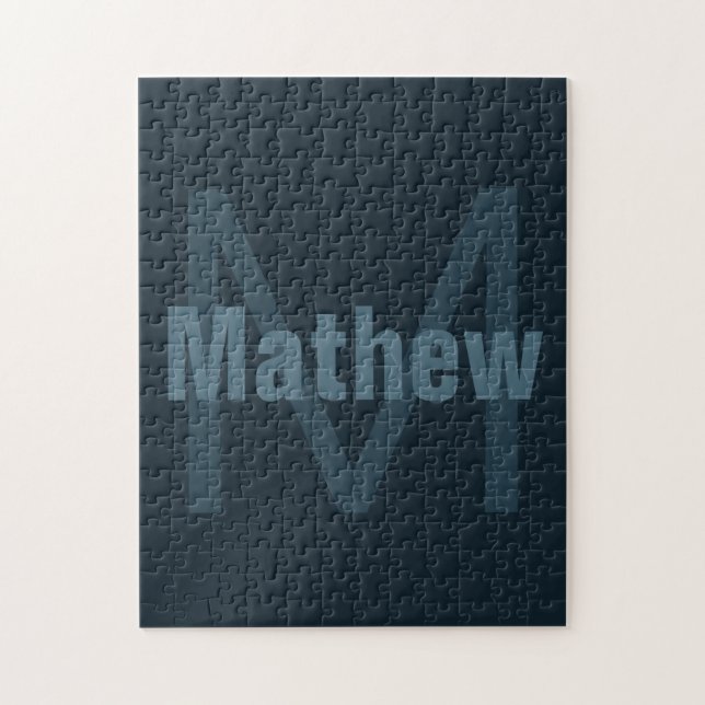 Moderner Name Puzzle (Vertikal)