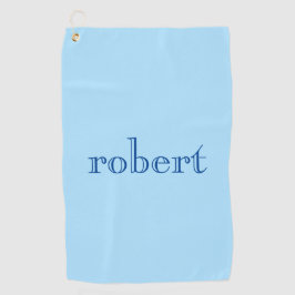 Moderner Name | Trendy Ice Blue Golfhandtuch