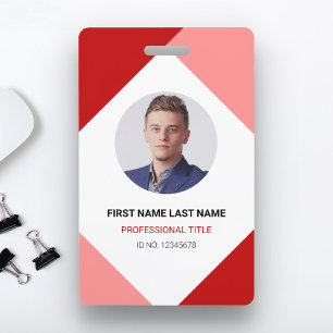 Moderner Name und Foto Corporate Employee ID Card Ausweis