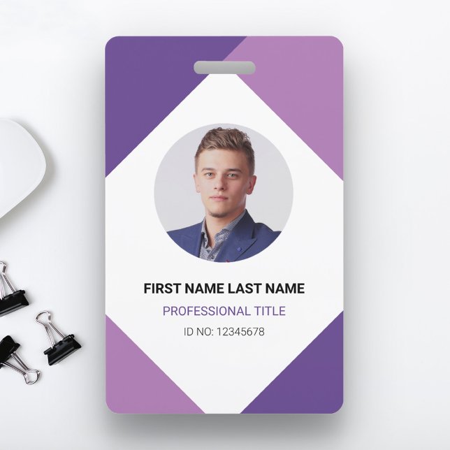 Moderner Name und Foto Corporate Employee ID Card Ausweis (Von Creator hochgeladen)