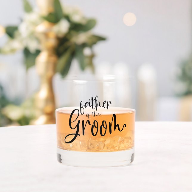 Moderner Name Vater des Groom-Geschenks Whiskyglas (Insitu (Hochzeit))