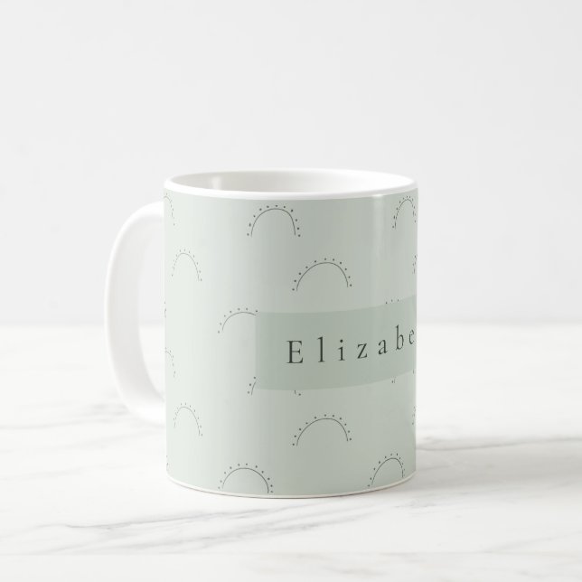 Moderner Namensbecher  Kaffeetasse (Vorderseite Links)