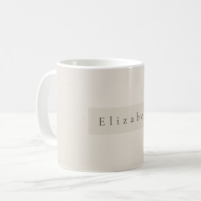 Moderner Namensbecher  Kaffeetasse (Vorderseite Links)