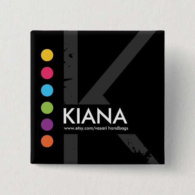 Moderner Namensschild Button (Vorderseite)