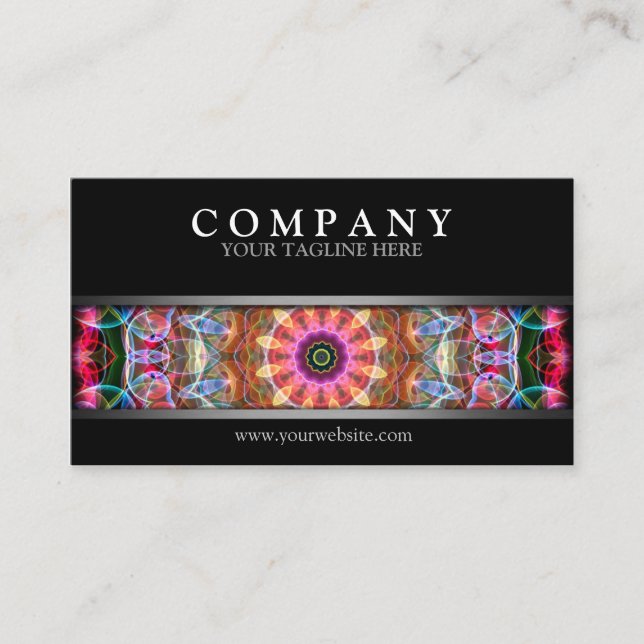 Moderner Natur-LiebeMandala Visitenkarte (Vorderseite)