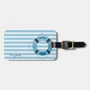 Moderner Nautischer Seelor Lifebelt, Streifen Gepäckanhänger