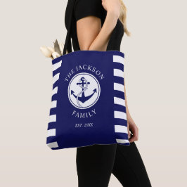 Moderner Navy Blue Nautical Anchor