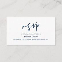 Moderner Navy lässige Eleganz Schriftart Hochzeit 