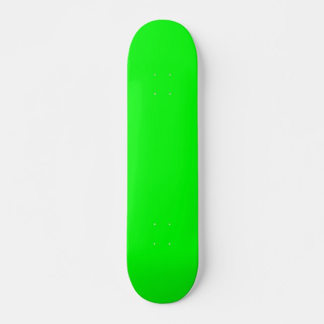 Moderner Neongrüner Bildschirm hell cool Skateboard (Vorne)