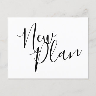 Moderner neuer Plan verändern das Datum Hochzeit Ankündigungspostkarte