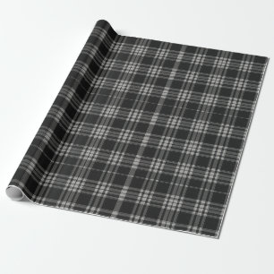 Moderner neutraler Gingham-Karo Tartan Pattern Geschenkpapier