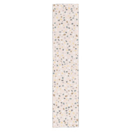 Moderner neutraler Terrazzo-Mustertafel Kurzer Tischläufer
