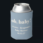 Moderner Niedlicher Duschkopf Blue Baby Dusche Ind Dosenkühler<br><div class="desc">Moderner Niedlicher Blue-Baby-Duschkopf-Individuelle Name kühlt ab</div>