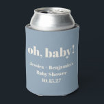 Moderner Niedlicher Duschkopf Blue Baby Dusche Ind Dosenkühler<br><div class="desc">Moderner Niedlicher Blue-Baby-Duschkopf-Individuelle Name kühlt ab</div>