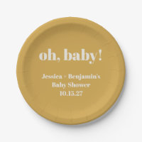 Moderner Niedlicher Dusty Yellow Baby Dusche Indiv