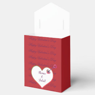 Moderner Niedlicher Lila Rotherz-Valentinstag Geschenkschachtel