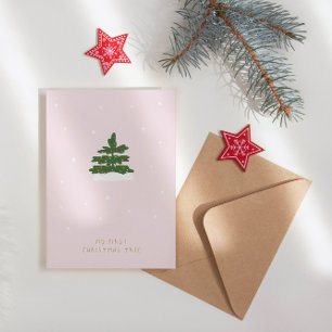 Moderner Niedlicher Minimalistischer Weihnachtsbau Feiertagskarte