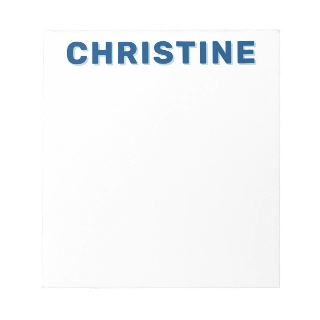 Moderner Niedlicher Navy Blue Light Blue Kinder Le Notizblock (Vorderseite)