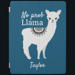 Moderner niedlicher NO Prob Llama mit dem Namen bl iPad Hülle<br><div class="desc">Moderner Niedlicher NO Prob Llama mit Name Blue iPad Smart Cover Mit dem modernen Niedlichen NO Prob Llama mit Name Blue iPad Smart Cover eine Touch Spaß und Persönlichkeit zu Ihrem iPad hinzufügen. Mit einer spielerischen Lama-Illustration und dem humorvollen Zitat "NO prob Llama"-Set vor dunkelblauem Hintergrund verbindet dieses iPad Cover...</div>